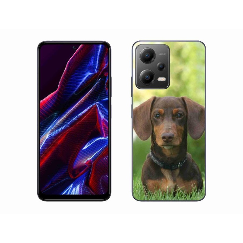 Gél tok mmCase a Xiaomi Poco X5 5G-hez - barna tacskó