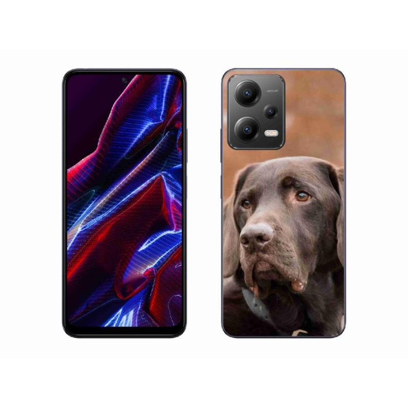 Gél tok mmCase a Xiaomi Poco X5 5G-hez - barna labrador