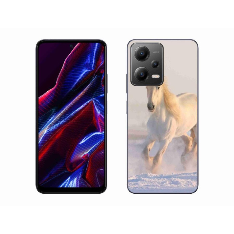 Gél tok mmCase a Xiaomi Poco X5 5G számára - ló a hóban