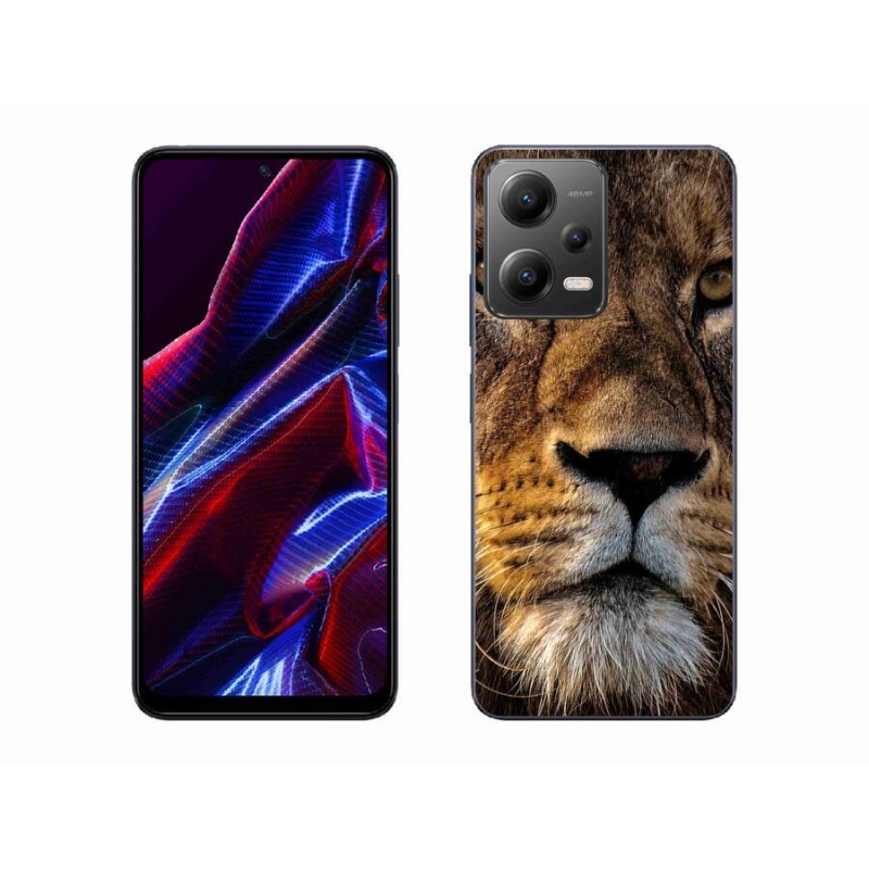 Gél tok mmCase a Xiaomi Poco X5 5G számára - oroszlán