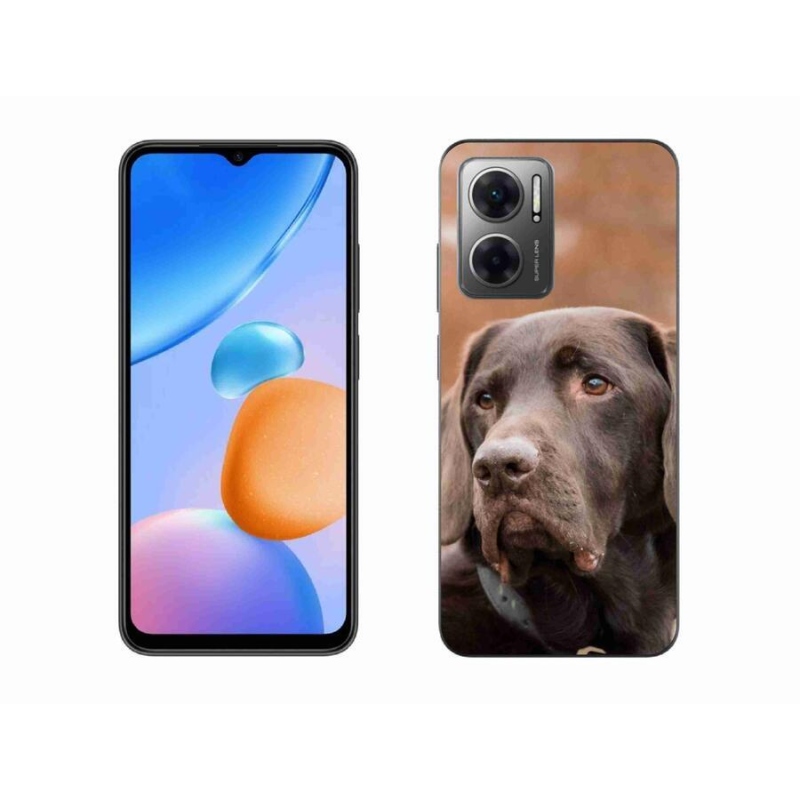 Gél tok mmCase a Xiaomi Redmi 10 5G készülékhez - barna labrador