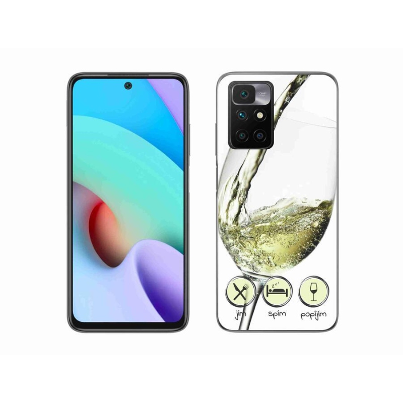 Gél tok mmCase a Xiaomi Redmi 10/Redmi 10 (2022) - fehér borospohárhoz