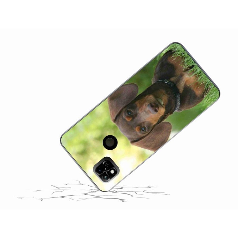 Gél tok mmCase a Xiaomi Redmi 10A számára - barna tacskó
