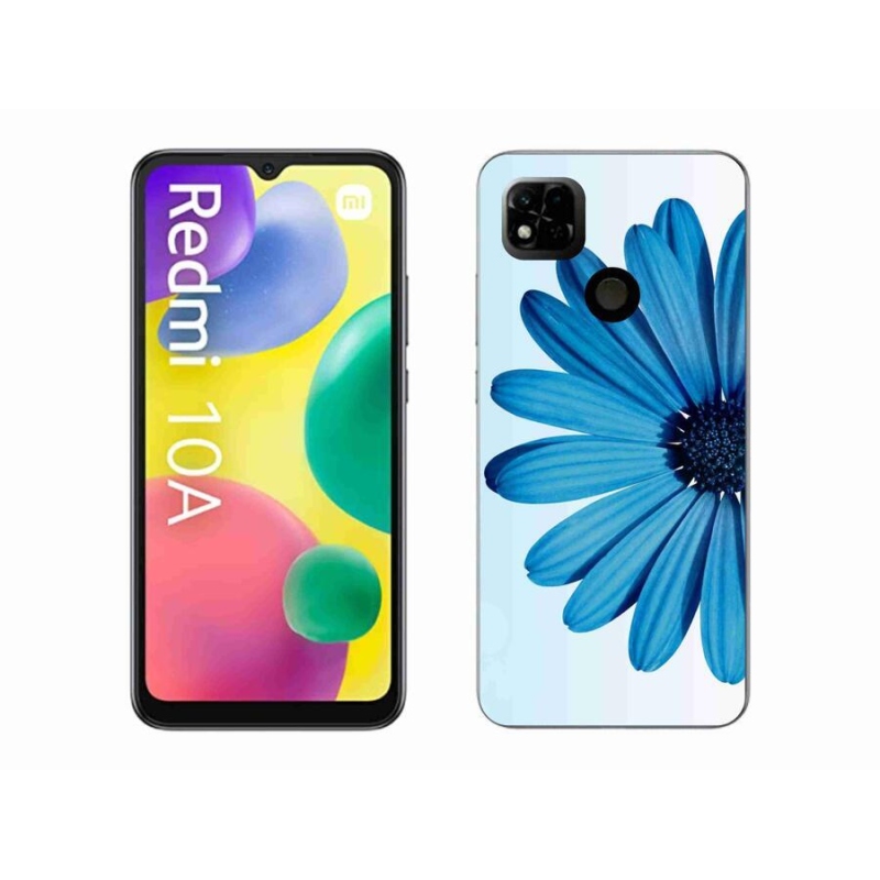 Gél tok mmCase a Xiaomi Redmi 10A-hoz - kék százszorszép