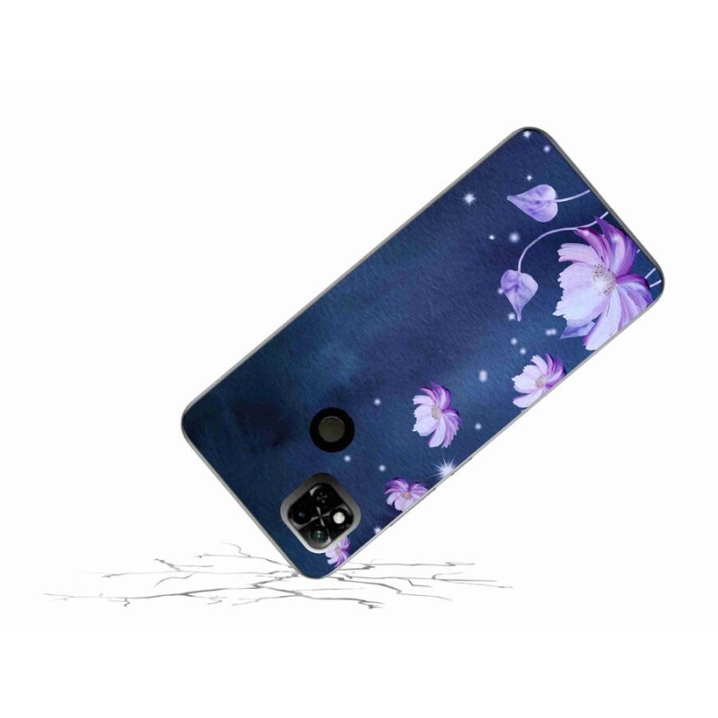 Gél tok mmCase a Xiaomi Redmi 10A számára - hulló virágok