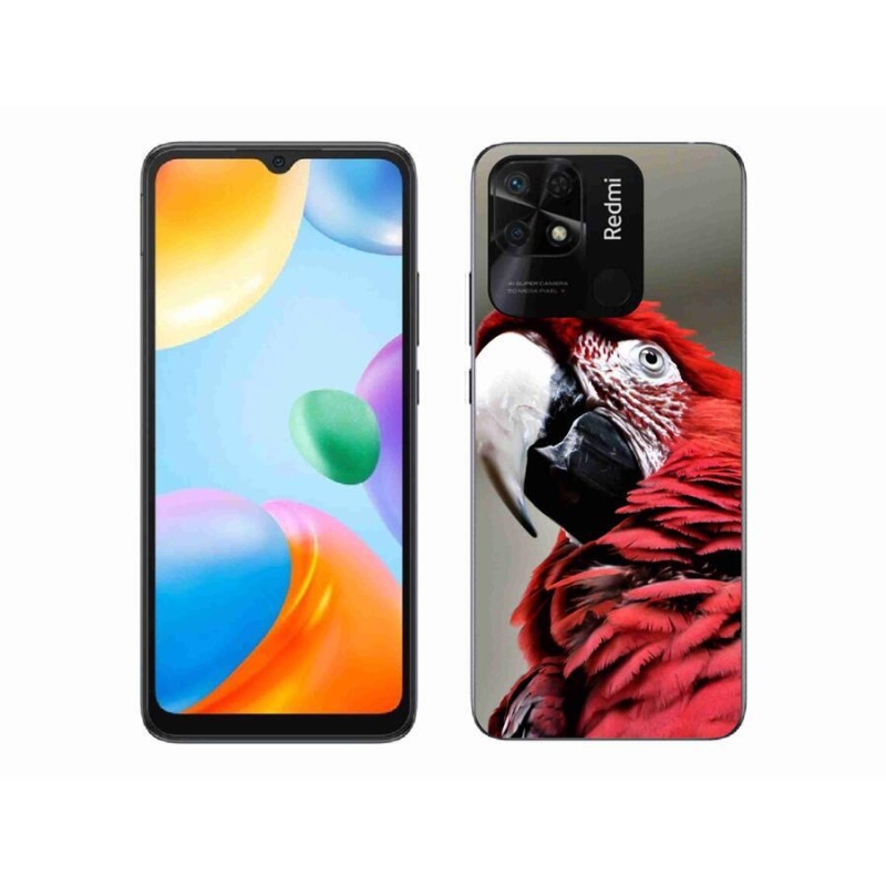 Gél tok mmCase a Xiaomi Redmi 10C-hez - papagáj ara piros