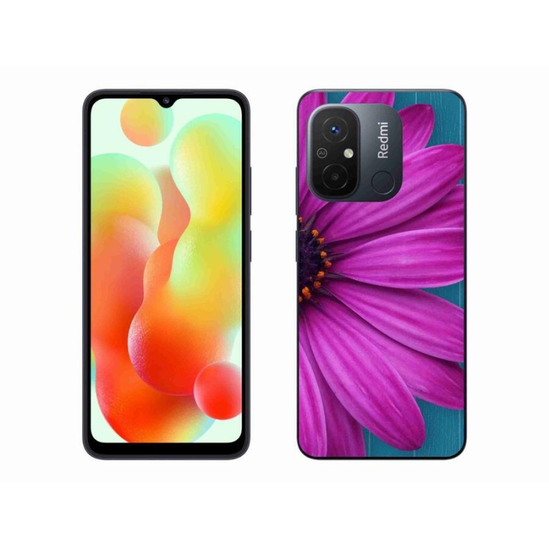 Gél tok mmCase a Xiaomi Redmi 12C-hez - lila százszorszép