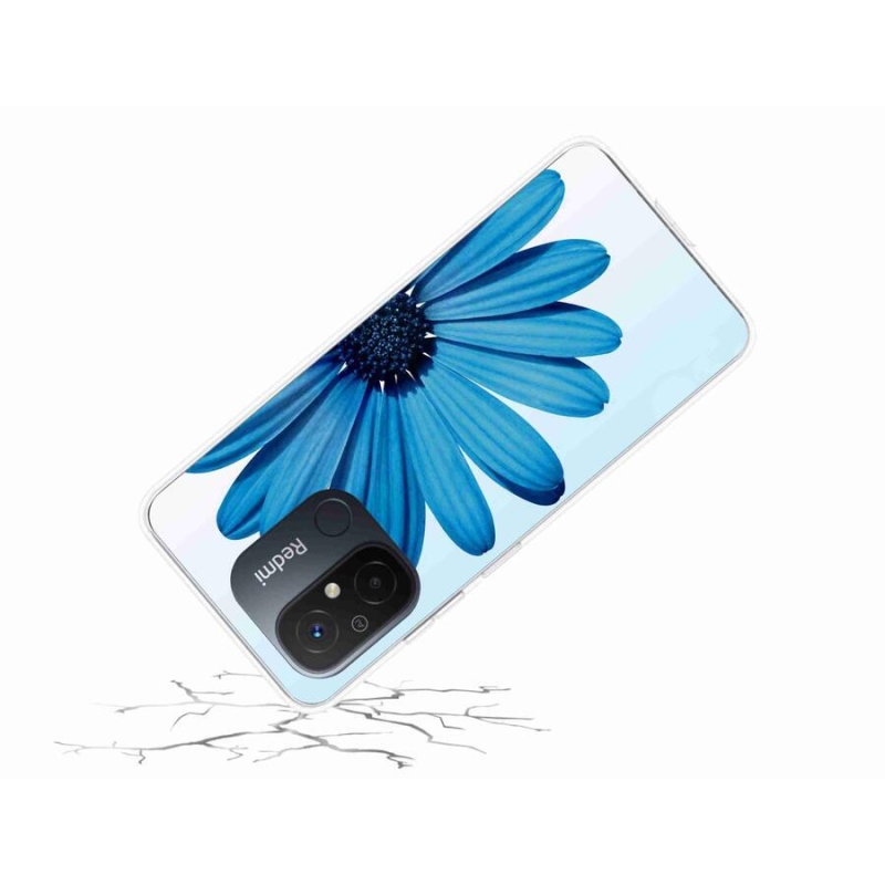 Gél tok mmCase a Xiaomi Redmi 12C-hez - kék százszorszép