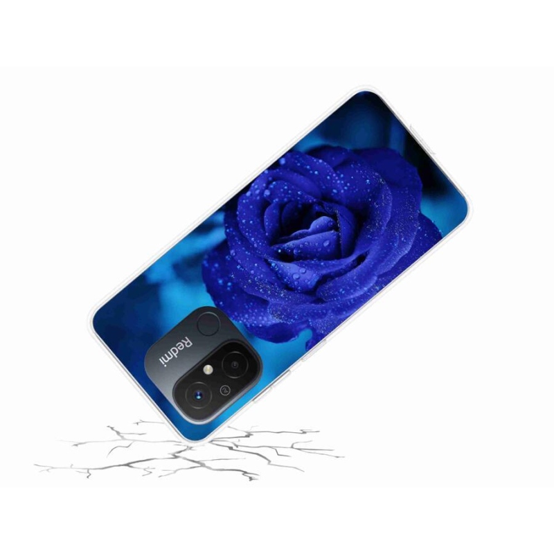 Gél tok mmCase a Xiaomi Redmi 12C-hez - kék rózsa