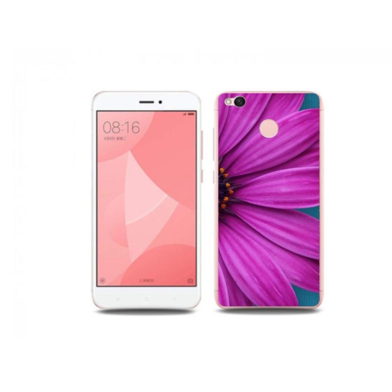 Gél tok mmCase a Xiaomi Redmi 4X-hez - lila százszorszép