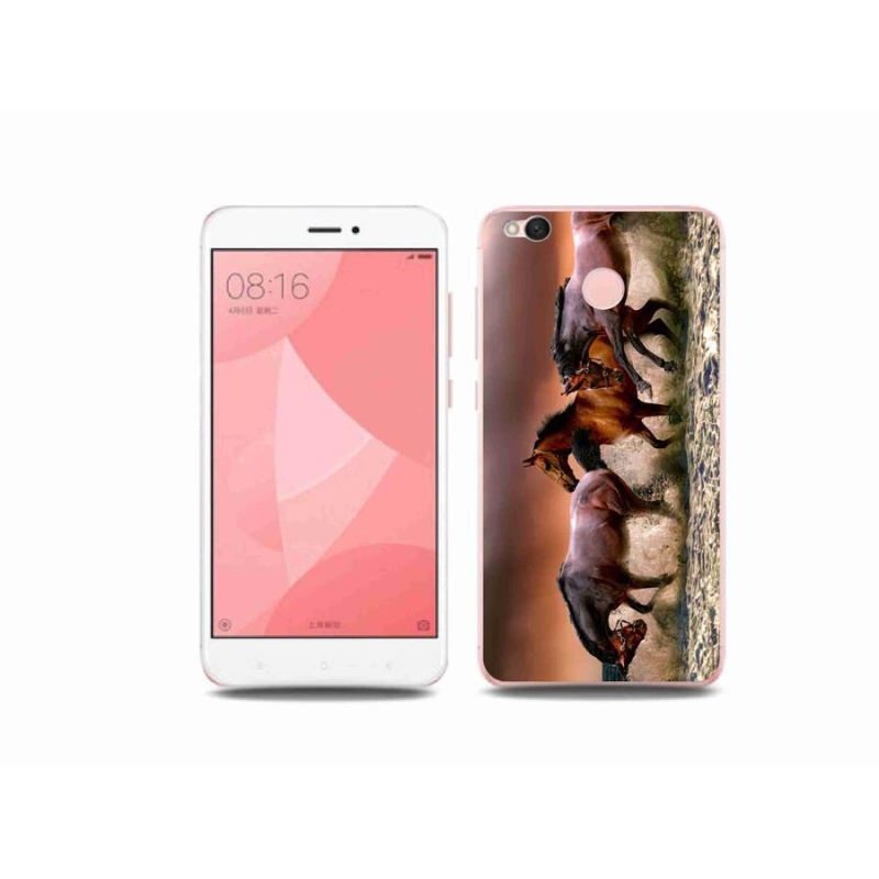 Gél tok mmCase a Xiaomi Redmi 4X számára - lovak 1