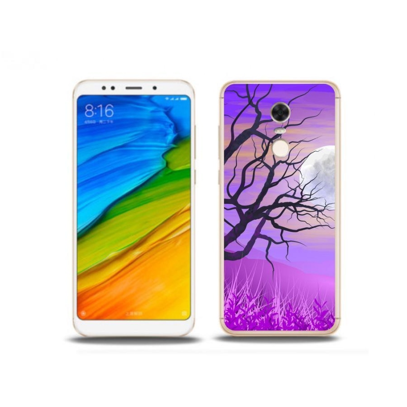 Gél tok mmCase a Xiaomi Redmi 5 Plus számára - rajzfilmes kidőlt fa
