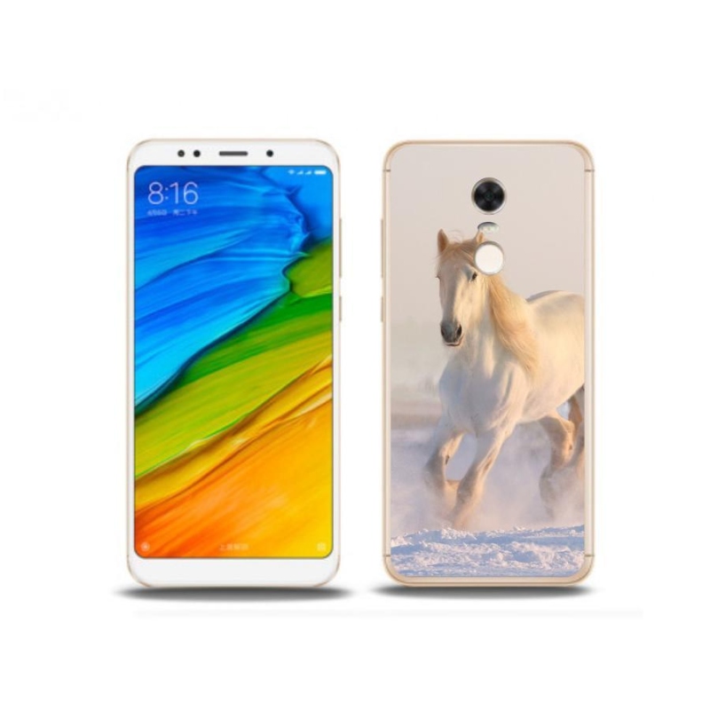 Gél tok mmCase a Xiaomi Redmi 5 Plus számára - ló a hóban