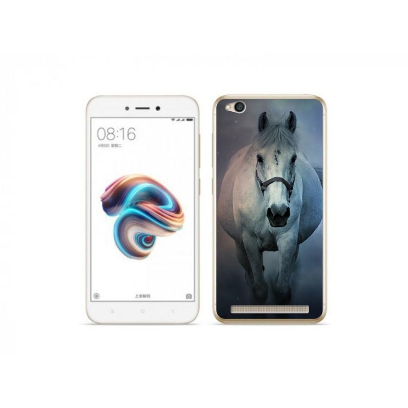 Gél tok mmCase a Xiaomi Redmi 5A számára - futó fehér ló