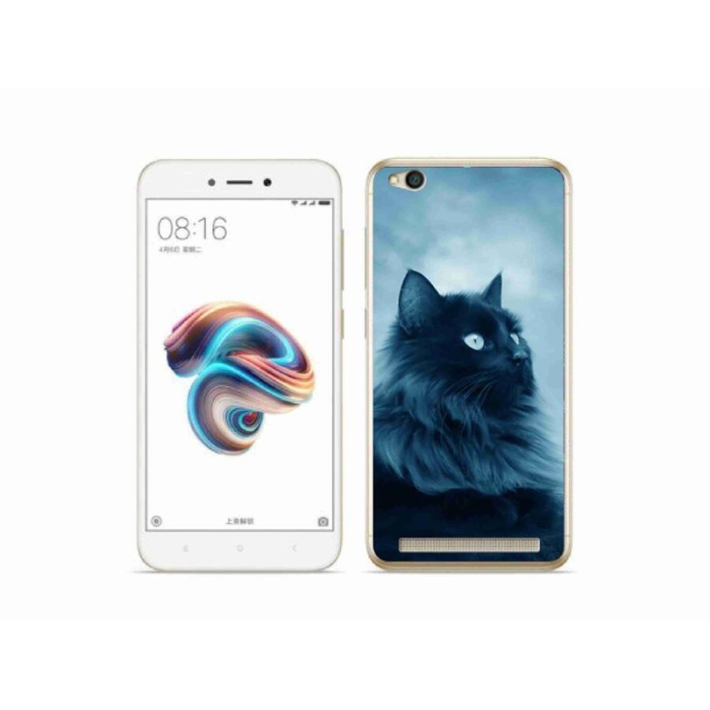 Gél tok mmCase a Xiaomi Redmi 5A számára - fekete cat 1
