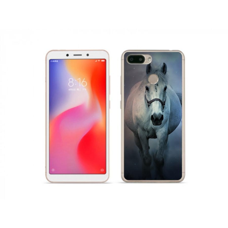 Gél tok mmCase a Xiaomi Redmi 6 számára - futó fehér ló