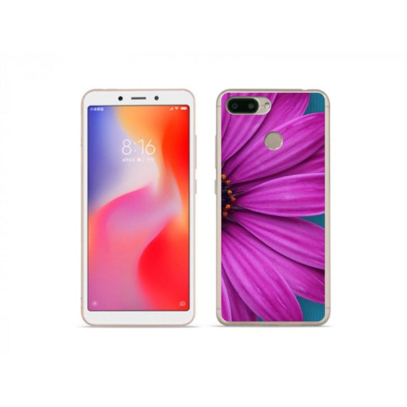 Gél tok mmCase a Xiaomi Redmi 6-hoz - lila százszorszép