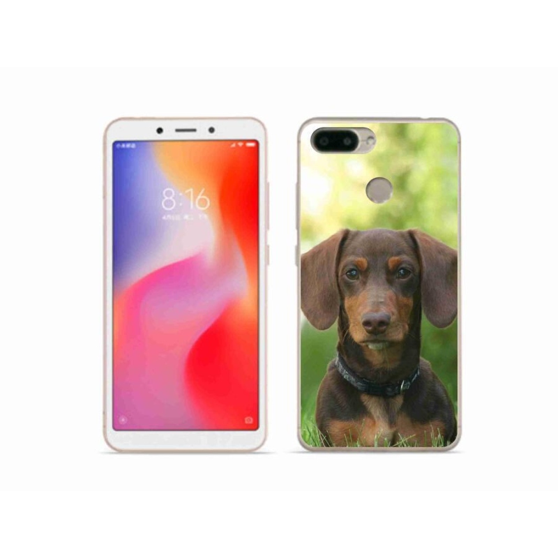 Gél tok mmCase a Xiaomi Redmi 6 készülékhez - barna tacskó