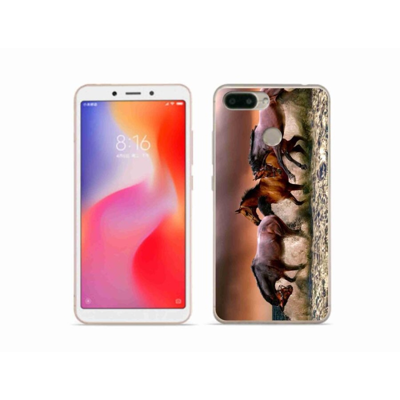 Gél tok mmCase a Xiaomi Redmi 6 számára - lovak 1