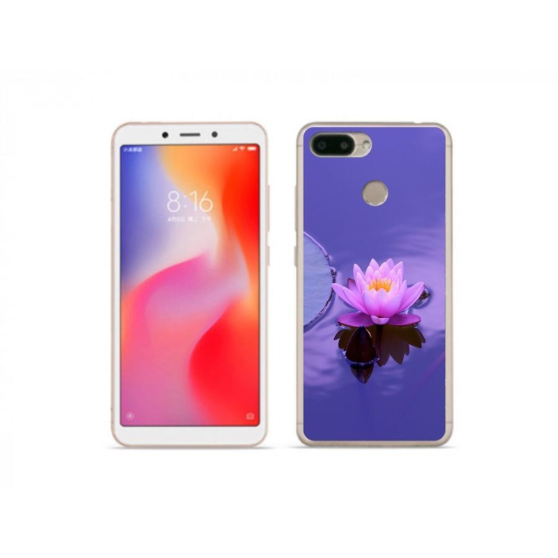 Gél tok mmCase a Xiaomi Redmi 6 számára - virág a felületen