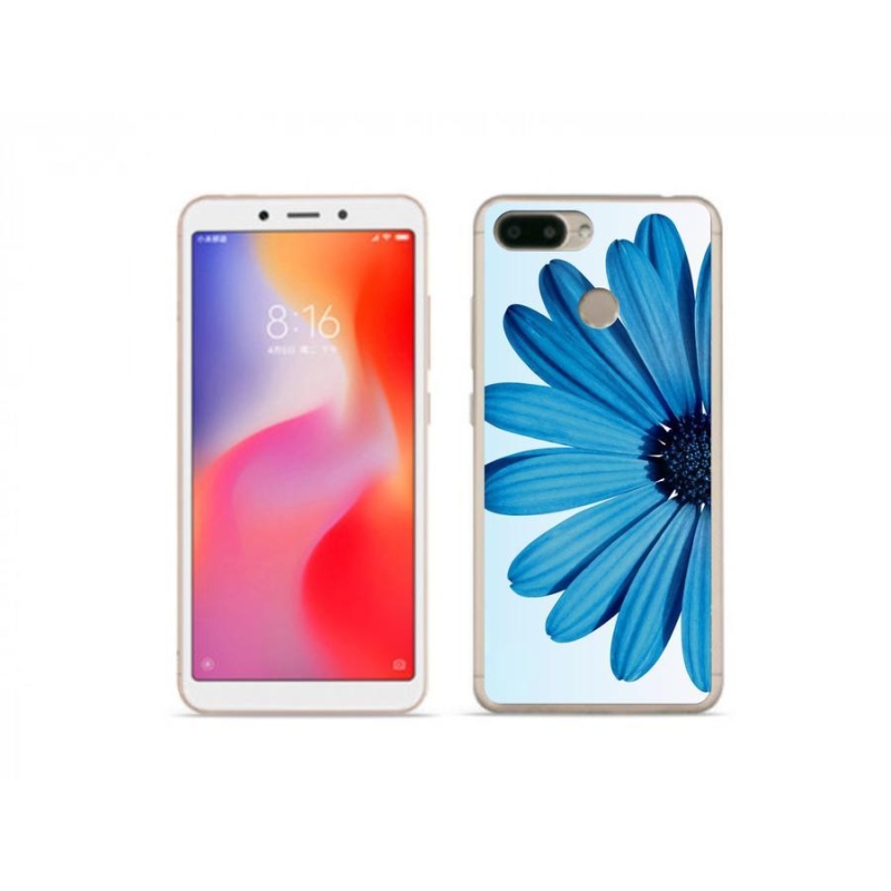 Gél tok mmCase a Xiaomi Redmi 6 készülékhez - kék százszorszép