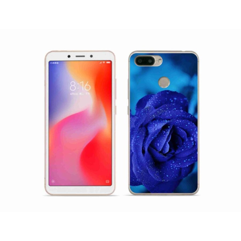 Gél tok mmCase a Xiaomi Redmi 6-hoz - kék rózsa