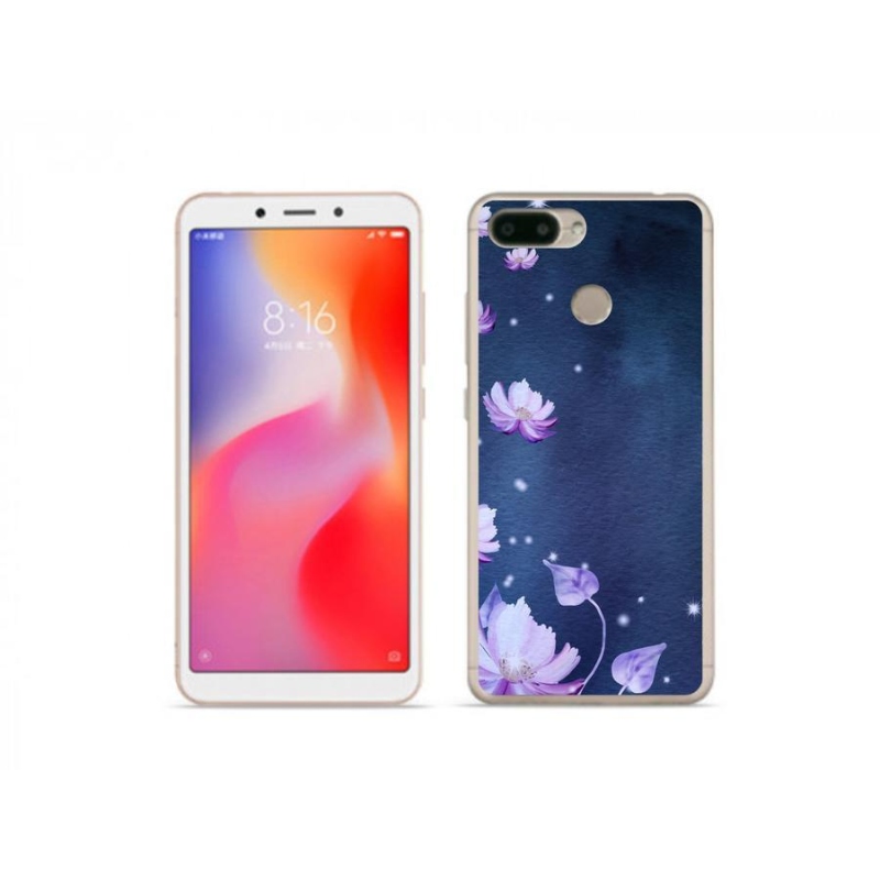 Gél tok mmCase a Xiaomi Redmi 6 számára - hulló virágok
