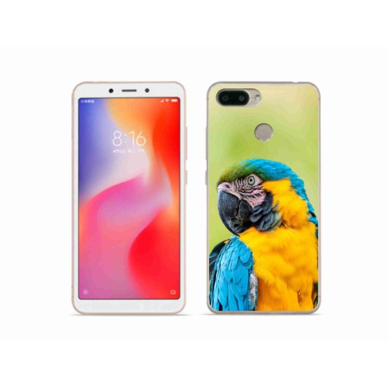 Gél tok mmCase a Xiaomi Redmi 6 készülékhez - papagáj ara 2