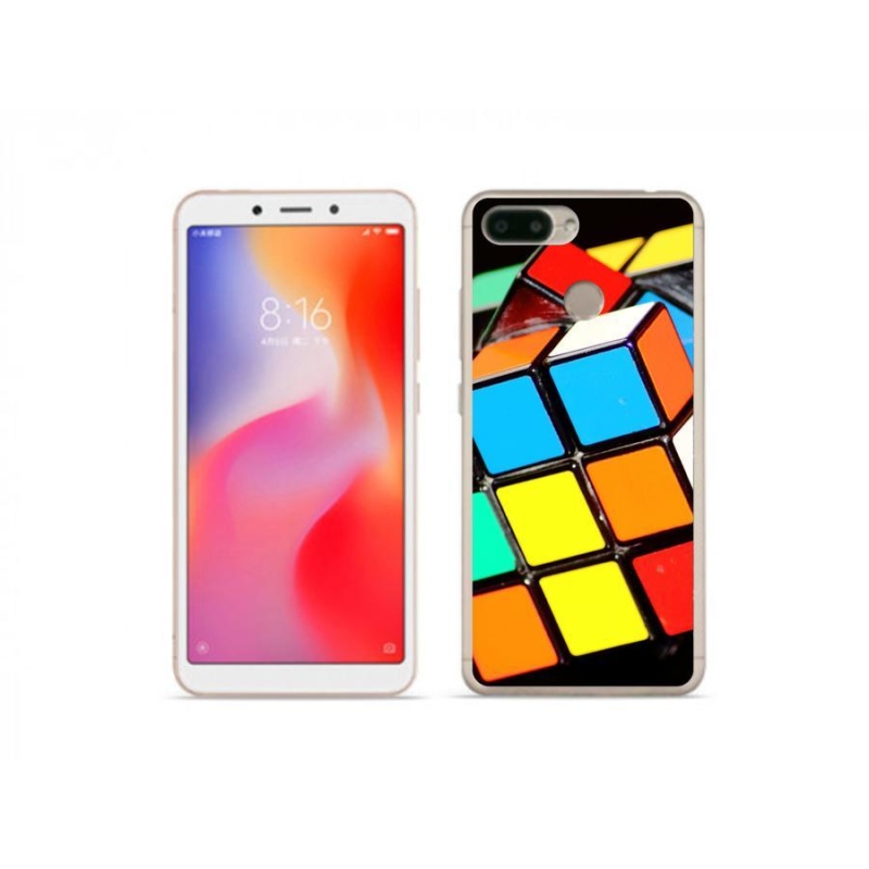 Gél tok mmCase a Xiaomi Redmi 6 számára - Rubik kocka