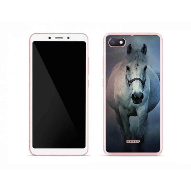 Gél tok mmCase a Xiaomi Redmi 6A számára - futó fehér ló