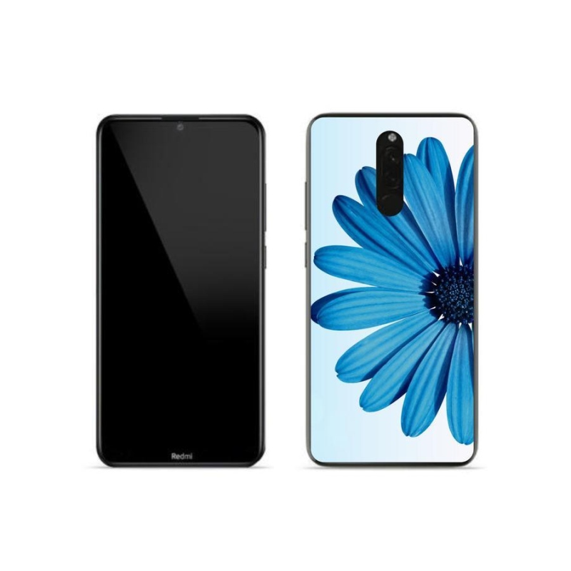 Gél tok mmCase a Xiaomi Redmi 8 készülékhez - kék százszorszép