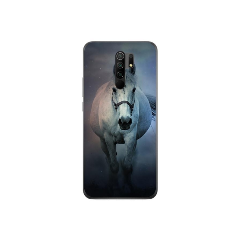 Gél tok mmCase a Xiaomi Redmi 9-hez - futó fehér ló