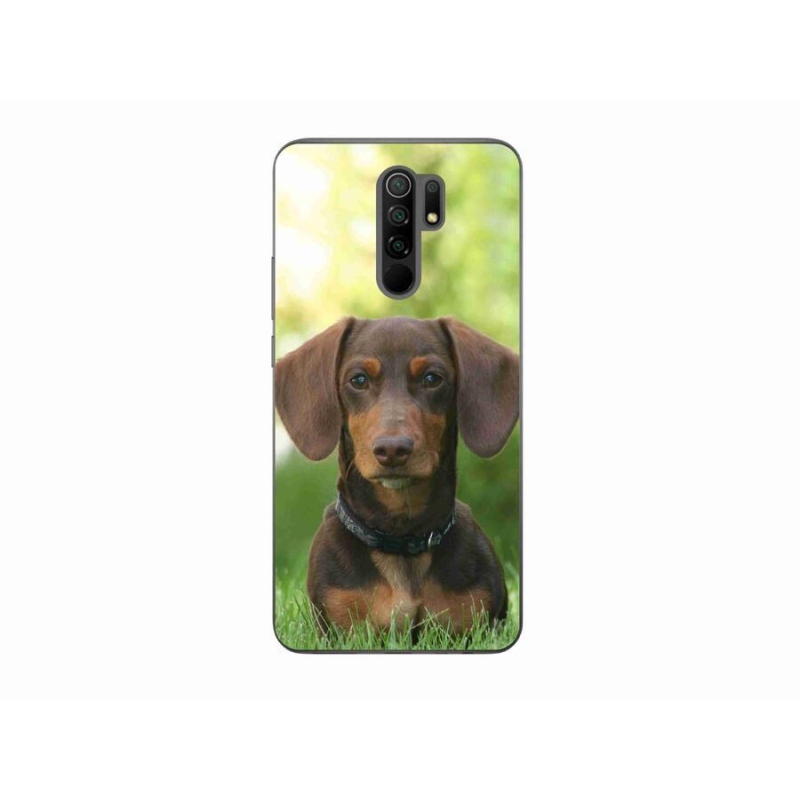 Gél tok mmCase a Xiaomi Redmi 9 készülékhez - barna tacskó