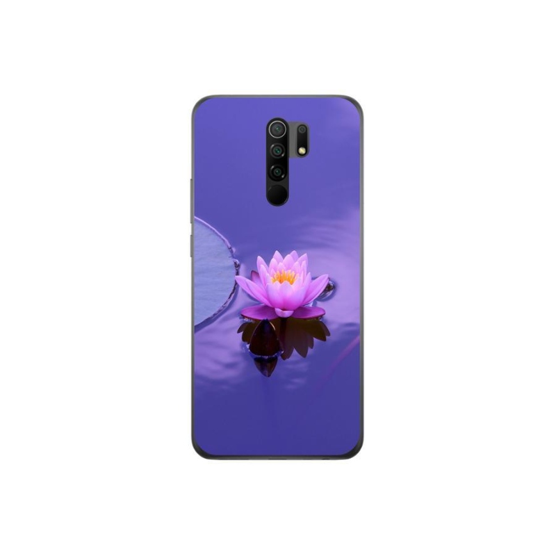 Gél tok mmCase a Xiaomi Redmi 9-hez - virág a felületen