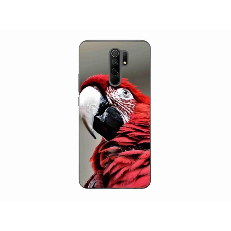 Gél tok mmCase a Xiaomi Redmi 9-hez - papagáj ara piros