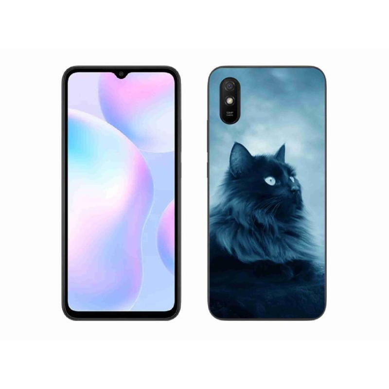 Gél tok mmCase a Xiaomi Redmi 9A-hoz - fekete cat 1