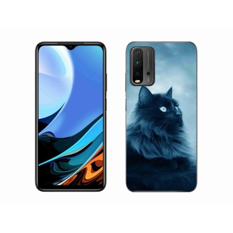 Gél tok mmCase a Xiaomi Redmi 9T-hez - fekete cat 1