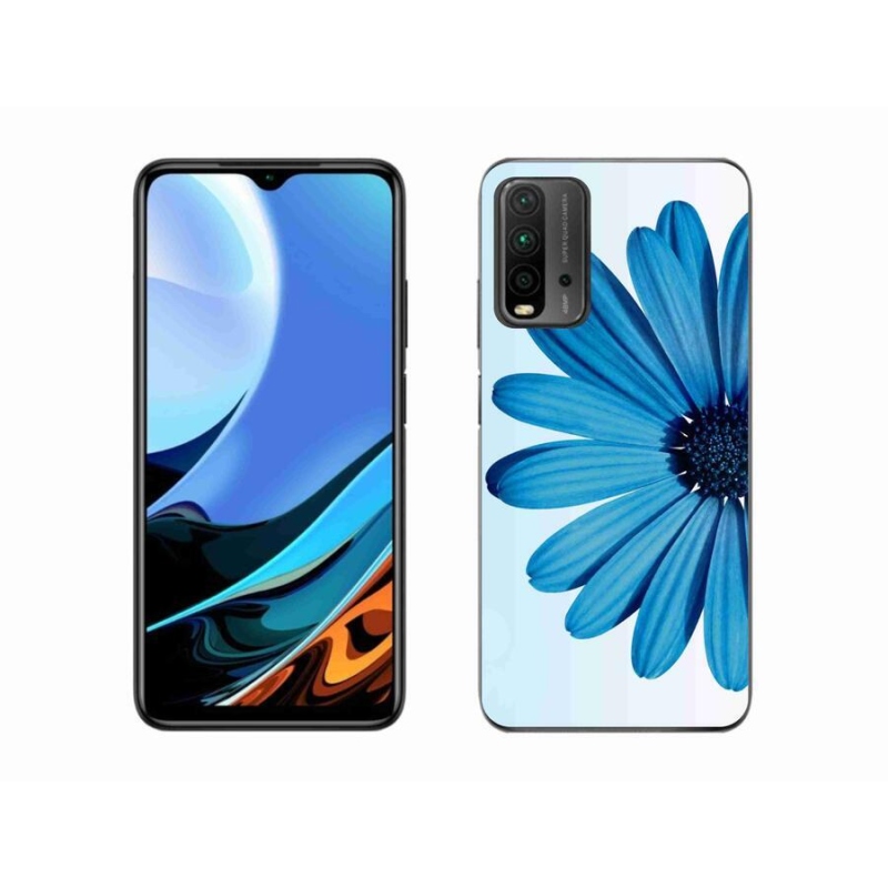 Gél tok mmCase a Xiaomi Redmi 9T-hez - kék százszorszép