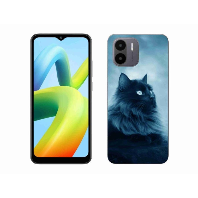 Gél tok mmCase a Xiaomi Redmi A1/Redmi A2 - fekete macska 1