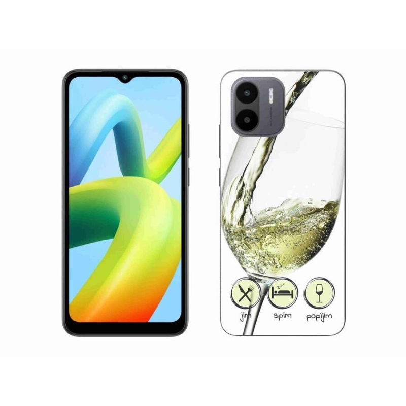 Gél tok mmCase a Xiaomi Redmi A1/Redmi A2 készülékhez - borospohár fehér