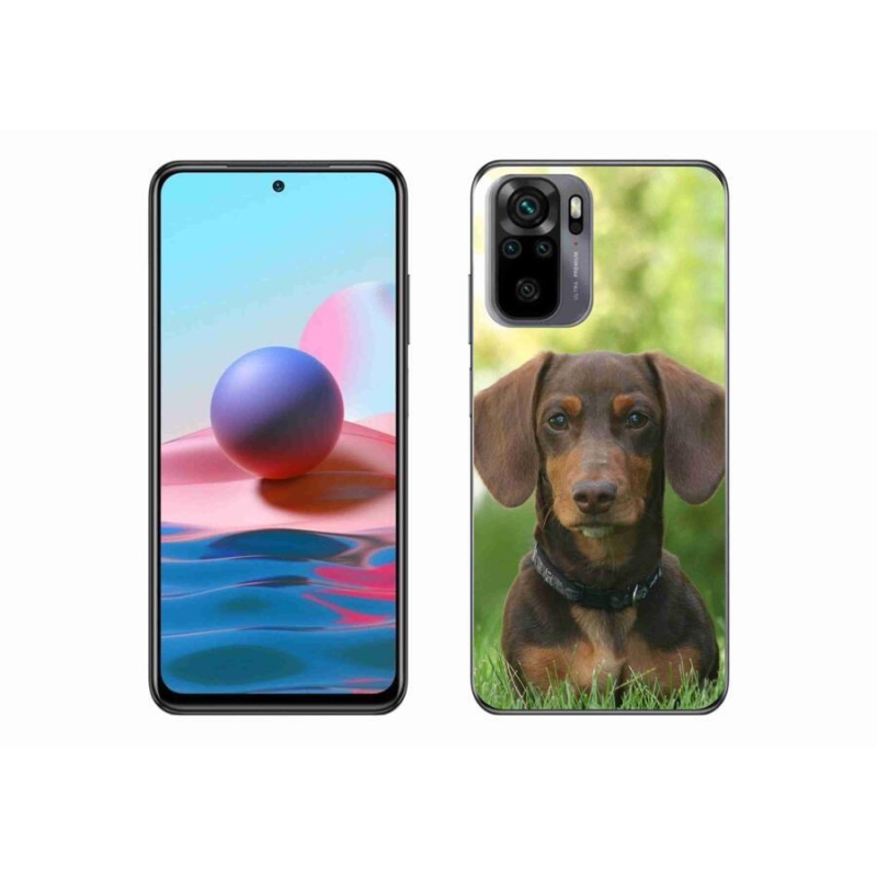 Gél tok mmCase a Xiaomi Redmi Note 10 4G-hez - barna tacskó