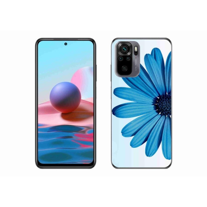 Gél tok mmCase a Xiaomi Redmi Note 10 4G-hez - kék százszorszép