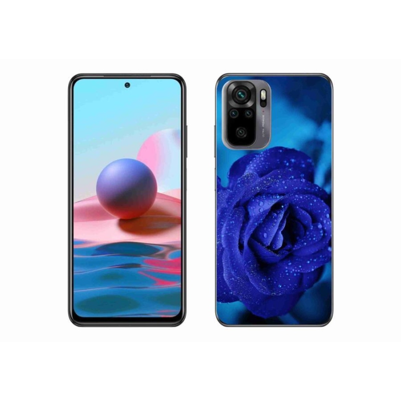 Gél tok mmCase a Xiaomi Redmi Note 10 4G-hez - kék rózsa