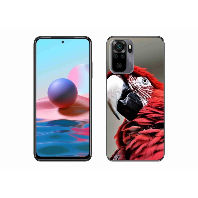 Gél tok mmCase a Xiaomi Redmi Note 10 4G-hez - papagáj ara piros