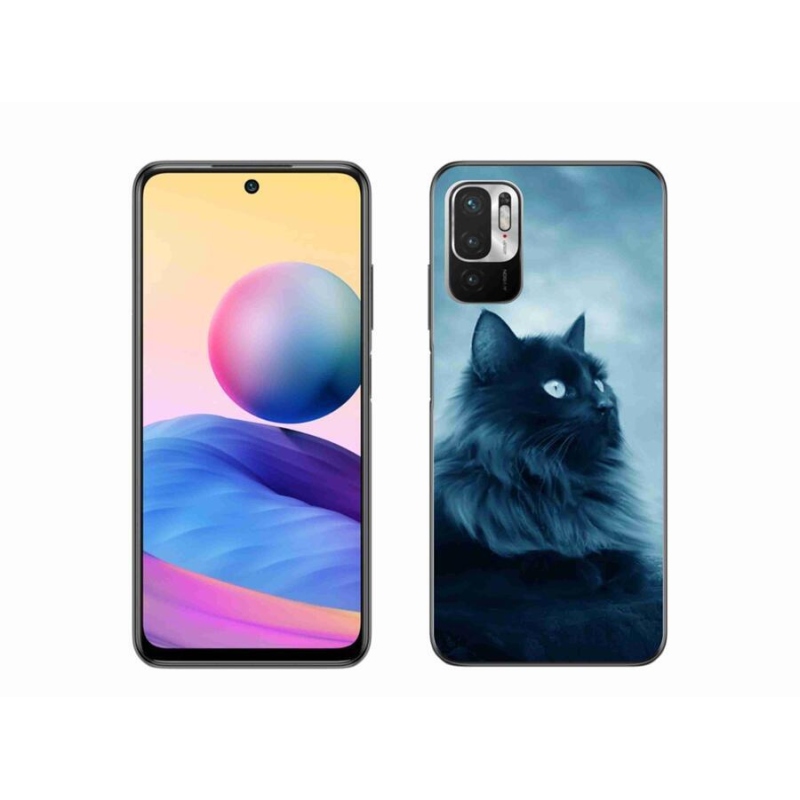 Gél tok mmCase a Xiaomi Redmi Note 10 5G-hez - fekete cat 1