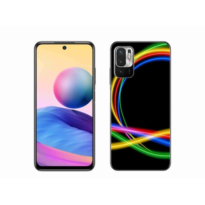 Gél tok mmCase a Xiaomi Redmi Note 10 5G-hez - neon karikák