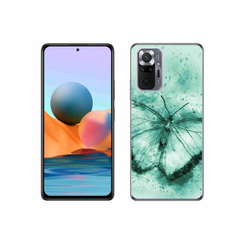 Gél tok mmCase a Xiaomi Redmi Note 10 Pro készülékhez - zöld pillangó