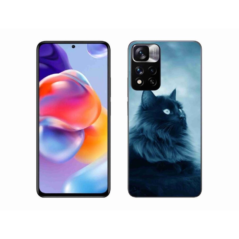 Gél tok mmCase a Xiaomi Redmi Note 11 Pro+ 5G számára - fekete macska 1