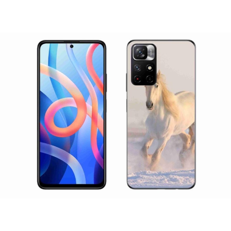 Gél tok mmCase a Xiaomi Redmi Note 11S 5G számára - ló a hóban