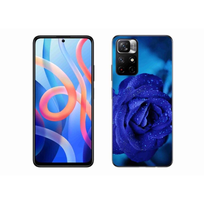 Gél tok mmCase a Xiaomi Redmi Note 11S 5G-hez - kék rózsa